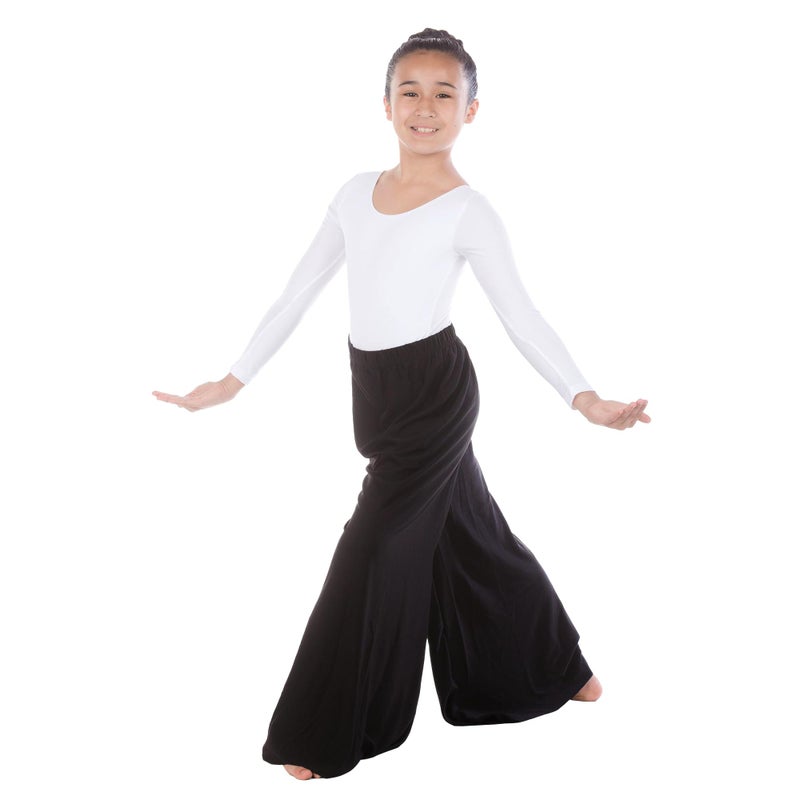 Danzcue Girls Celebration of Spirit Palazzo Pants, Black, 8-10 - Image 2